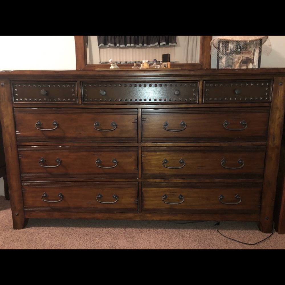 Dresser with mirror